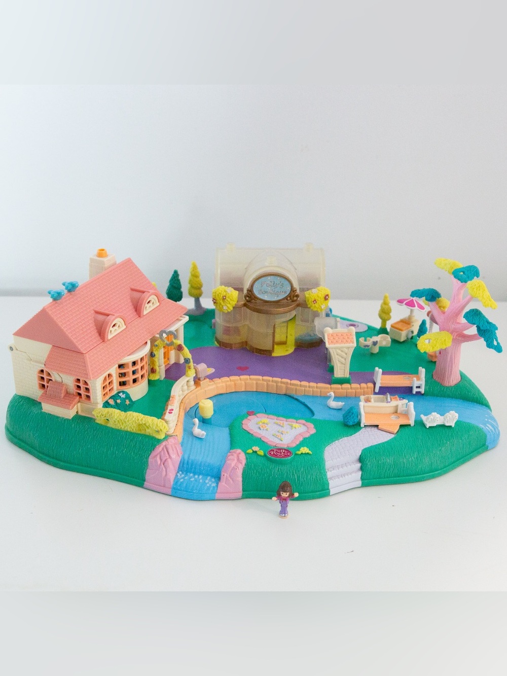 Vintage Polly Pocket Magical Movin’ Pollyville Playset Bluebird Toys Working